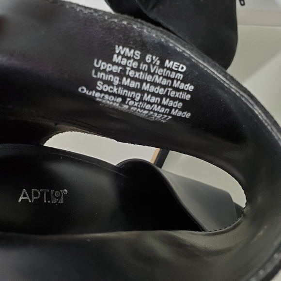 Apt.9 Women's Black Peep Toe Ankle Strap Shoes Sz 6.5 Sexy Night Out Whimsigoth - Picture 8 of 10